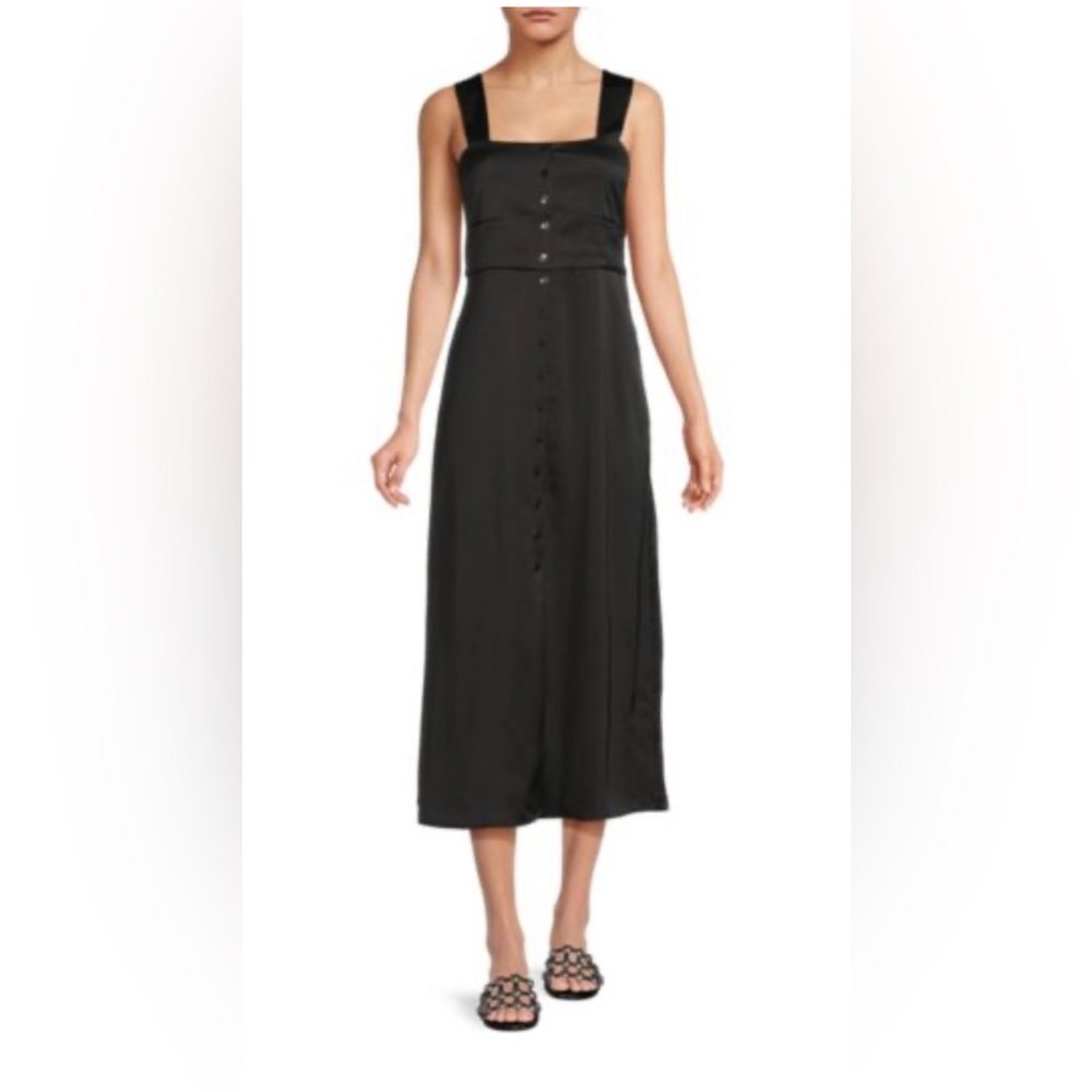 NWT The Kooples women’s Black Button-Up Dress size T.3 flatteringgggg!